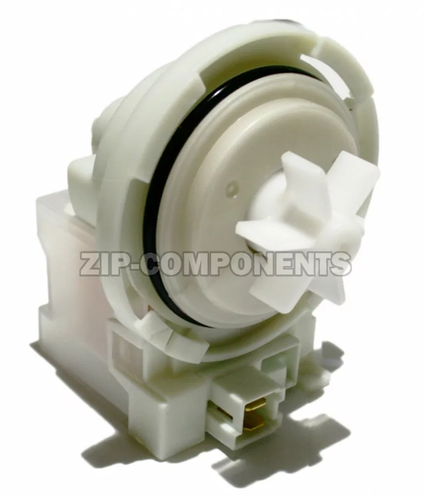 Сливной насос Copreci 30W без улитки, 4 защелки по кругу, фишка вперед Bosch, Siemens 215914