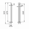 ТЭН Unival для водонагревателя (RCA, 2500W, D48, M6, L275) прямой Италия