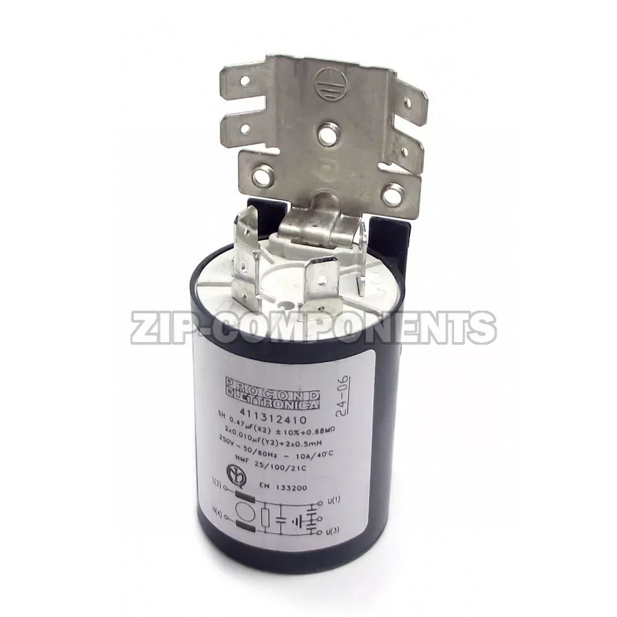 Фильтр сетевой шумоподавляющий конденсатор BOSCH SH 0,47µF (x2) ± 10% 0.68M Ohm