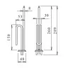 ТЭН Unival для водонагревателя (RCF, 1500W, D48, Без анода, L260) изогнутый Италия